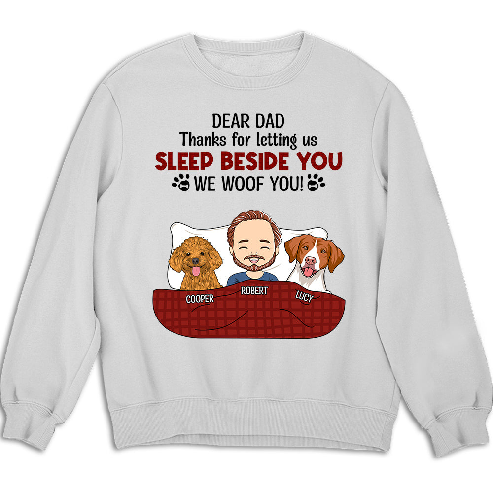 Personalized Custom 'Letting Me Sleep Beside You' Sweatshirt - Ideal Gift for Pet Lovers