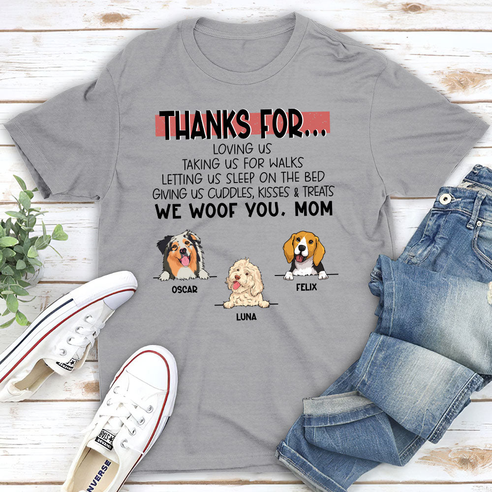 Personalized Custom Unisex Cuddles Kisses Treats T-shirt for Pet Lovers