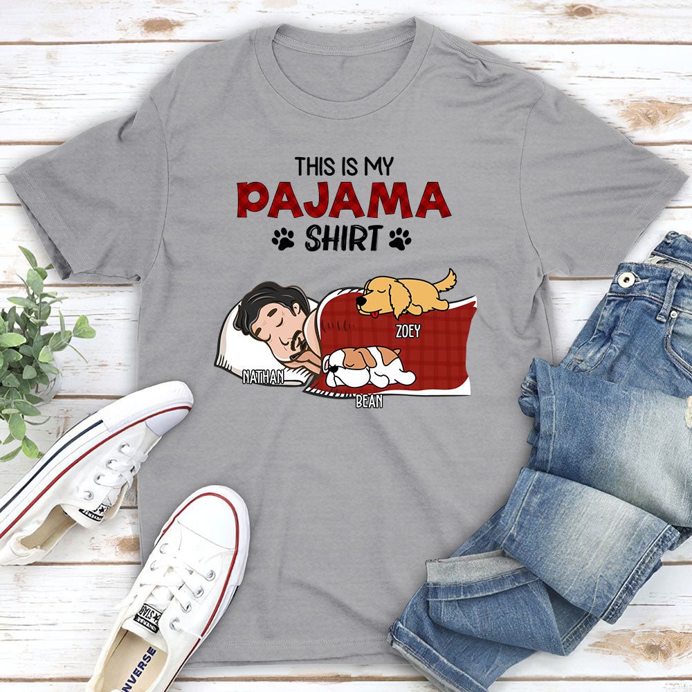 Personalized Premium Pet Lover's Sleeping Pajama T - Shirt