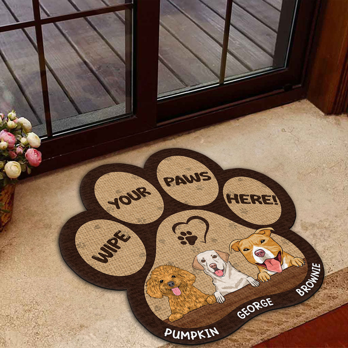 Personalized Pet Doormat - Wipe Your Paws Here