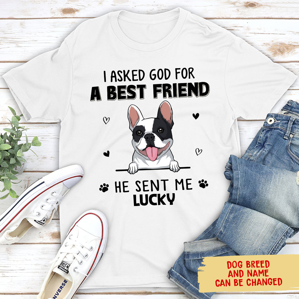 Personalized Custom Unisex 'I Asked God' T-shirt - Ideal Gift for Pet Lovers
