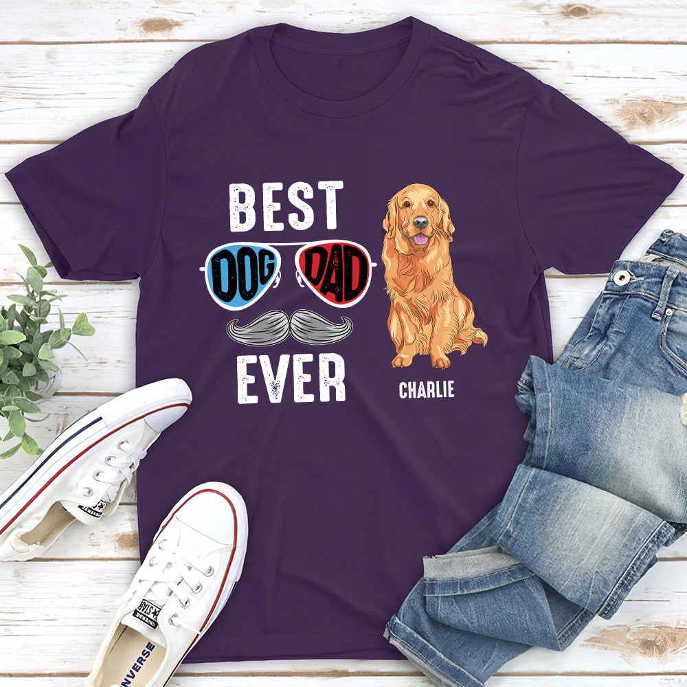 Top-Rated Personalized Unisex T-shirt: The Best Dog Dad Ever 2