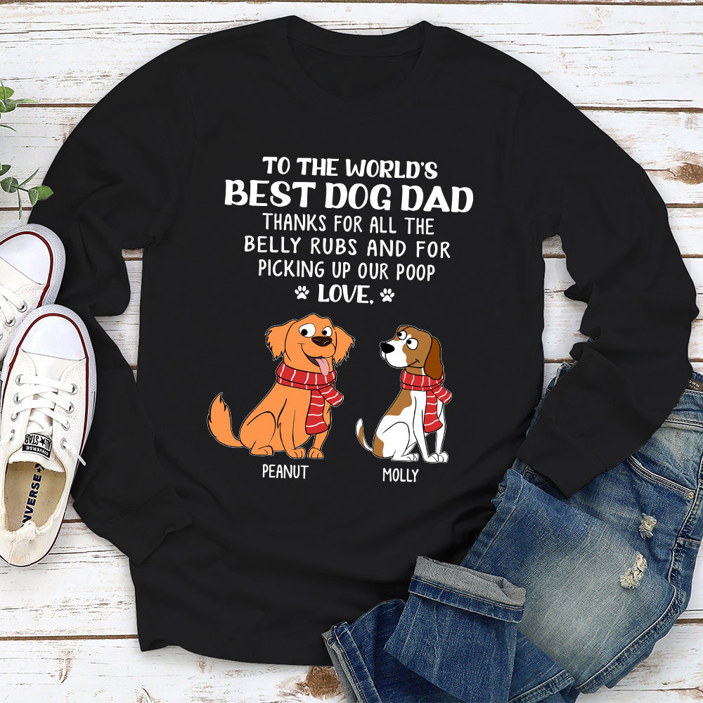 The Belly Rubs - Personalized Custom Long Sleeve T - shirt for Pet Lovers