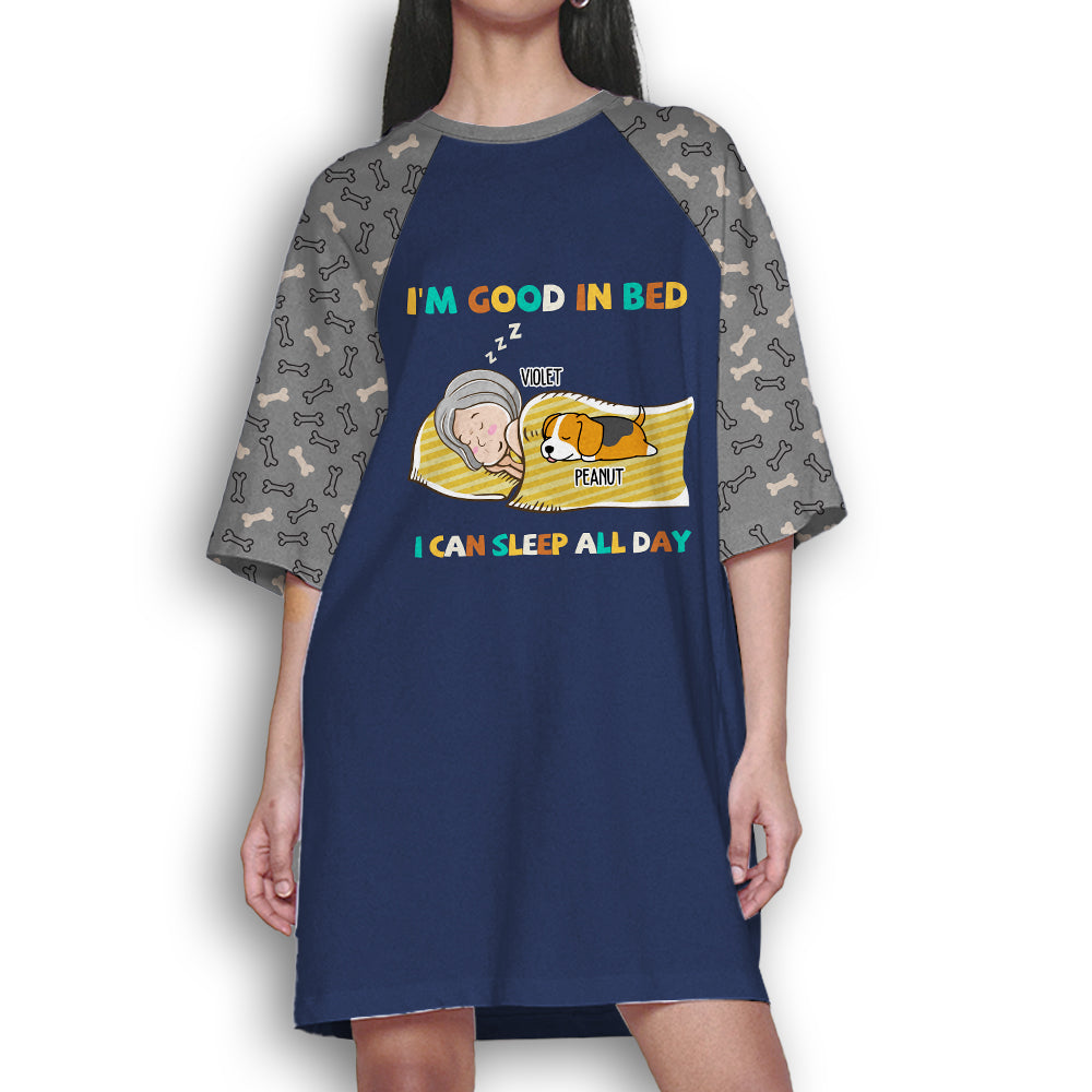 All - Day Comfort: Personalized 3/4 Sleeve Custom Dress for Dog Moms