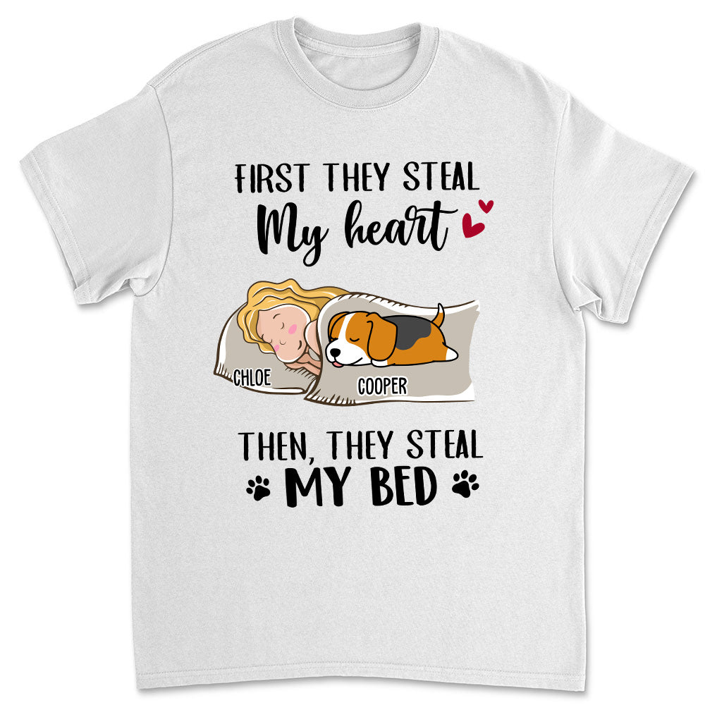 Personalized Unisex 'My Heart My Bed' Pet Lover T-shirt - Ideal Gift