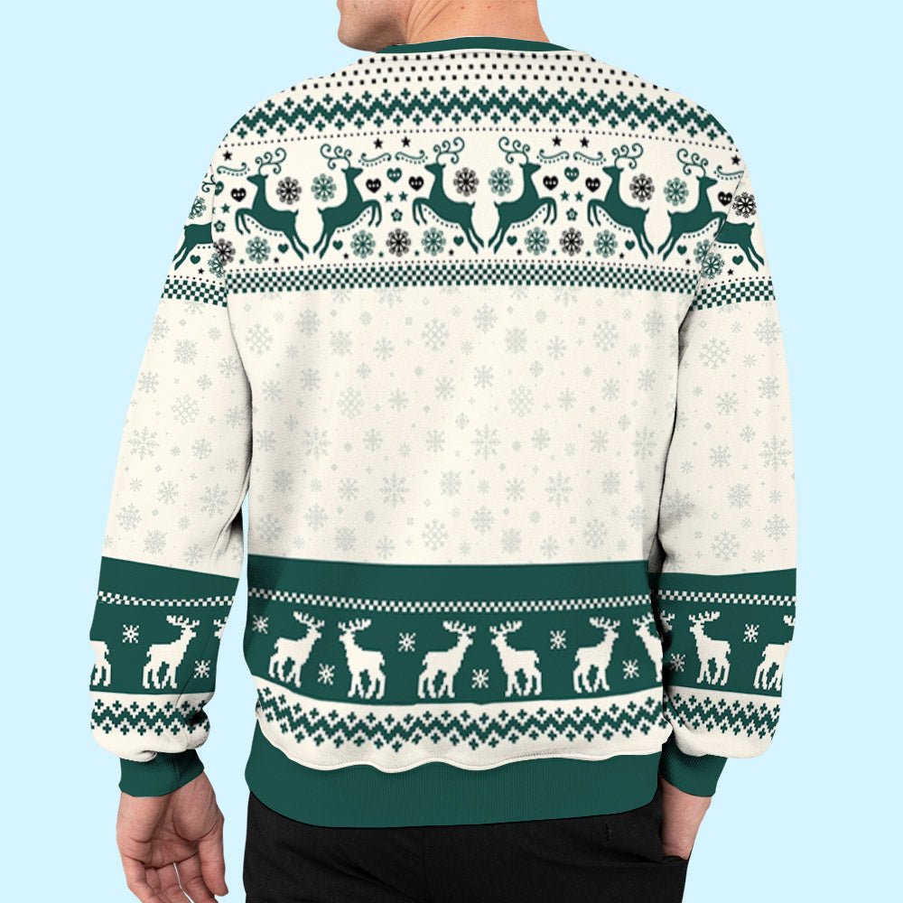 Personalized Pawlidays Couple All-Over-Print Sweatshirt for Pet Lovers