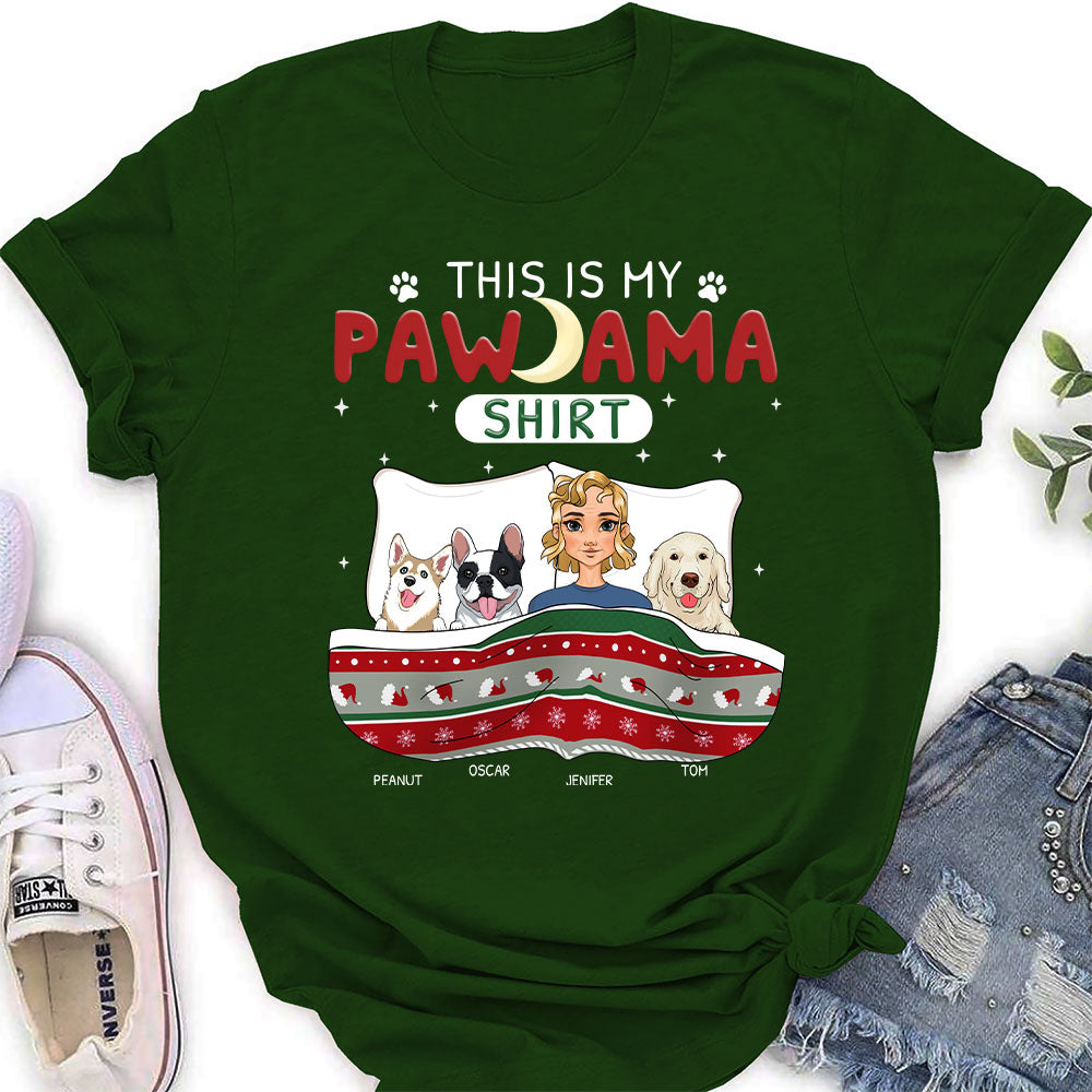Holiday Pawfect Personalized Custom Women's Pawjama T-shirt