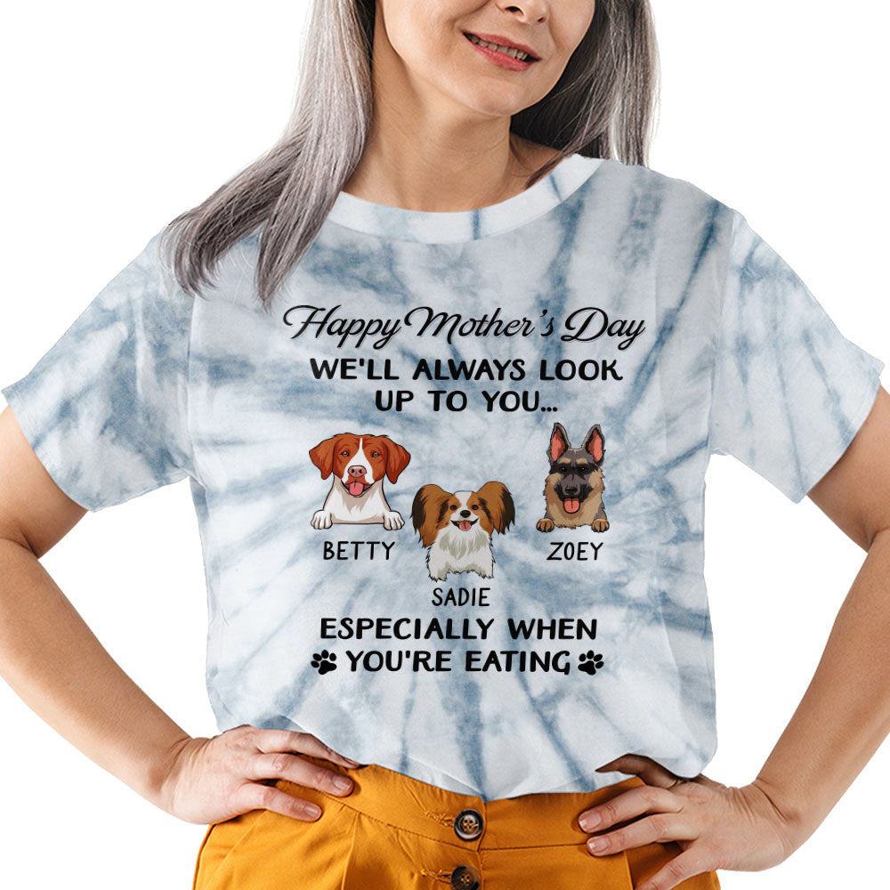 Personalized Custom All-over-print Dog T-shirt - Always Looking Up at You