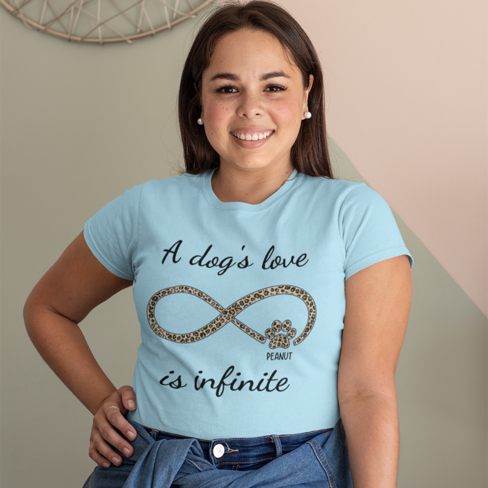 Infinite Love Pattern Personalized Custom Unisex T-shirt - Ideal Gift for Pet Lovers