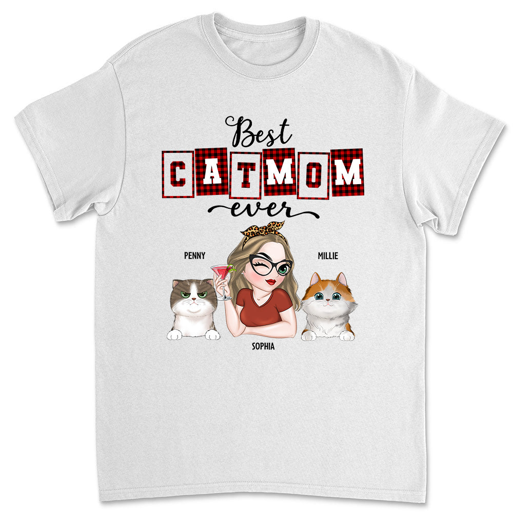 Top-Rated Personalized Unisex Cat Mom of the Year T-shirt
