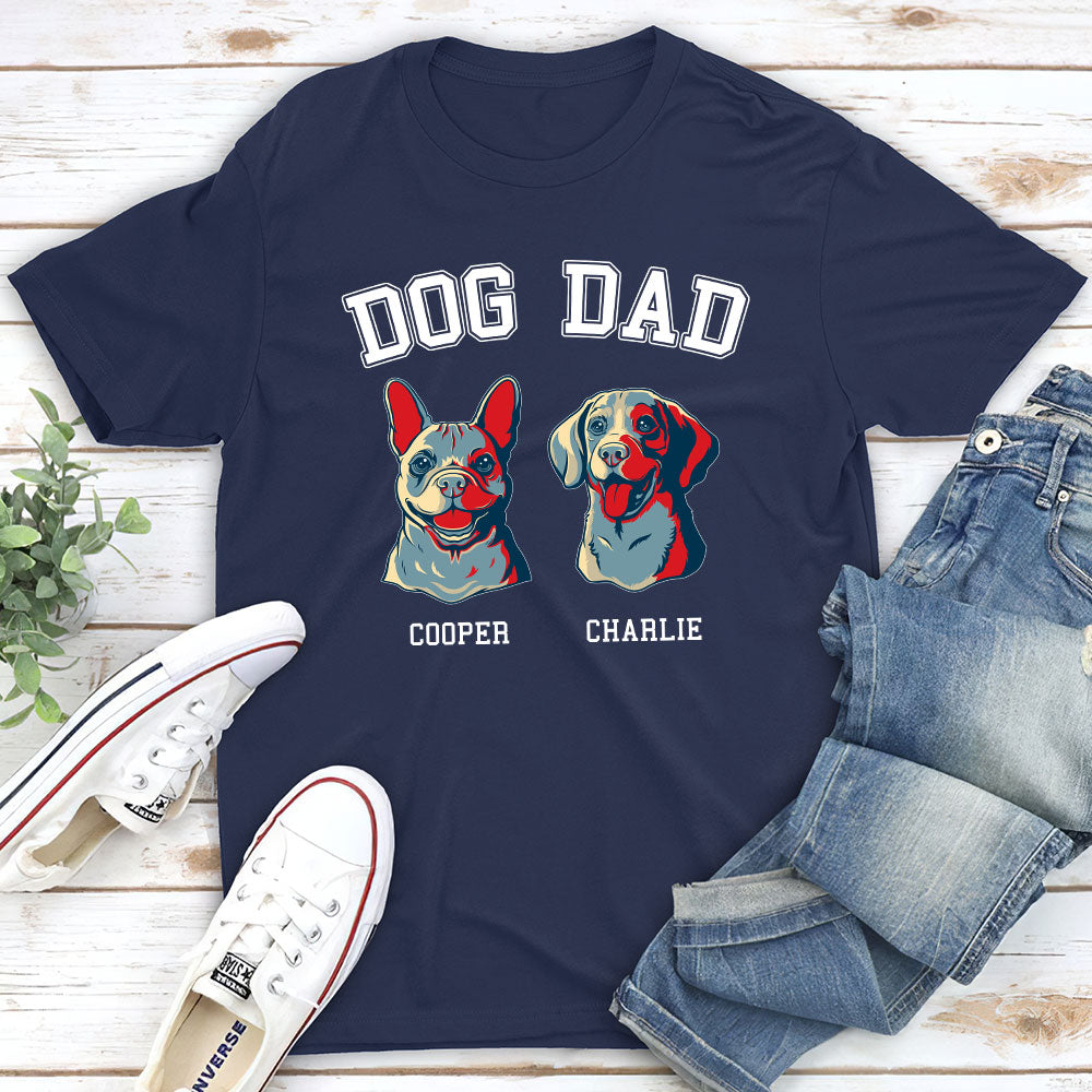 Personalized Custom Unisex 'Basic Dog Dad' T-shirt - Ideal Gift for Pet Lovers