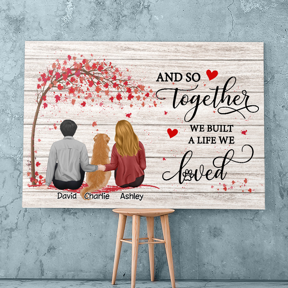 Personalized Custom Canvas Print: Together We Built - Ideal for Pet Lovers