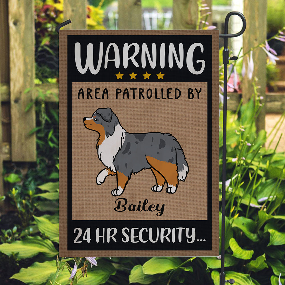 Customizable Personalized Garden Flag for Pet Lovers - Area Patrolled