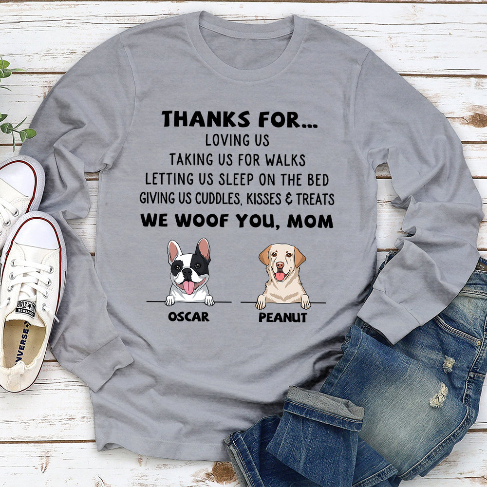 Personalized Dog Appreciation Long Sleeve T - shirt