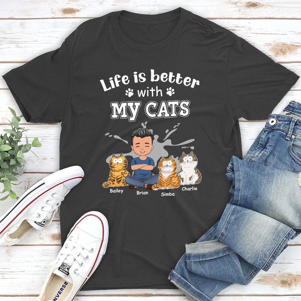 Funny Personalized Custom Unisex T-shirt: Life Is Better for Pet Lovers