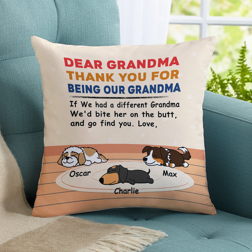 Personalized Custom 'Bite The Butt' Throw Pillow for Dog Lovers