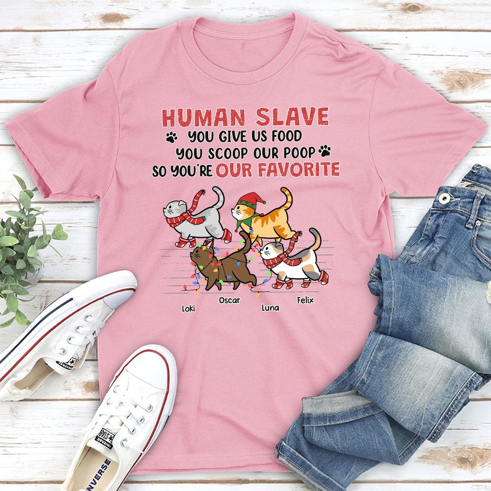 Hooman Give Me Food - Customizable Unisex Personalized T - shirt for Pet Lovers