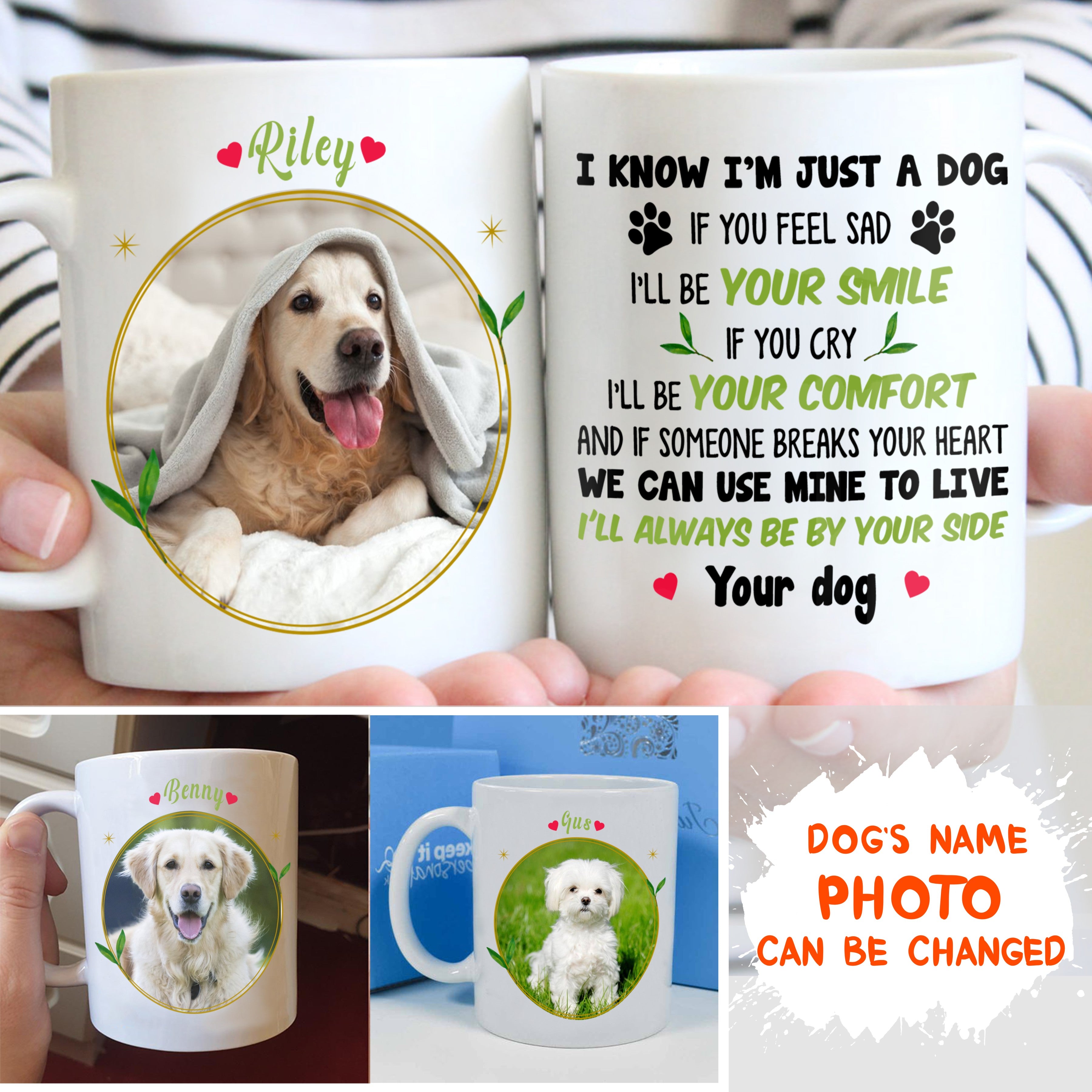 I'll Always Be Your Smile - Customized Personalized Photo Coffee Mug for Pet Lovers