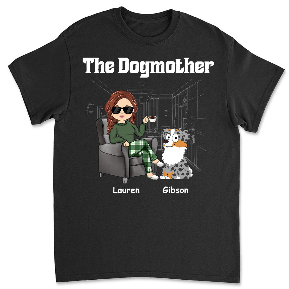 The Dog Mom Dad - Customizable Unisex Personalized T-shirt for Pet Lovers