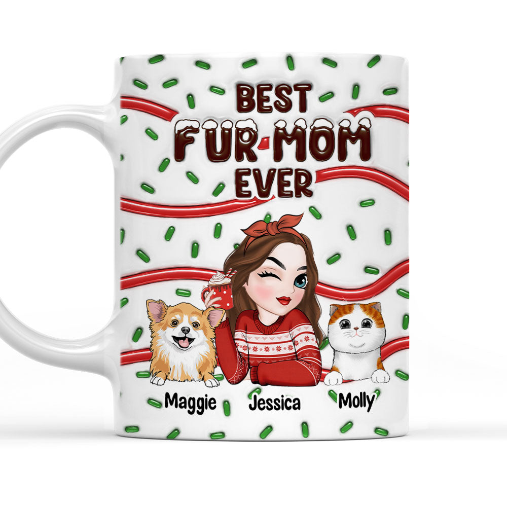 Top-Rated Personalized 3D Inflated Effect Mug for Fur Moms