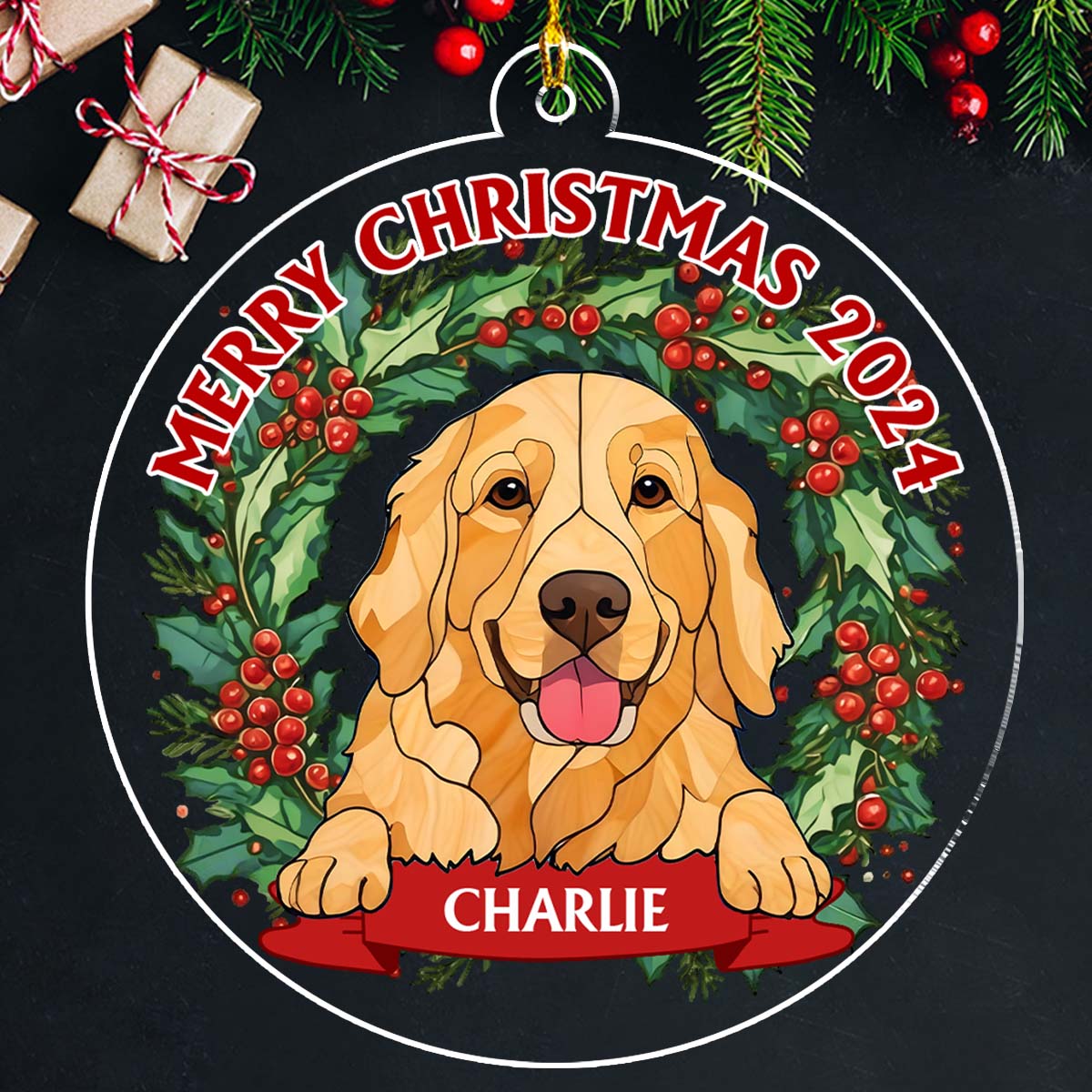 Festive Personalized Custom Acrylic Christmas Ornament for Joyful Memories