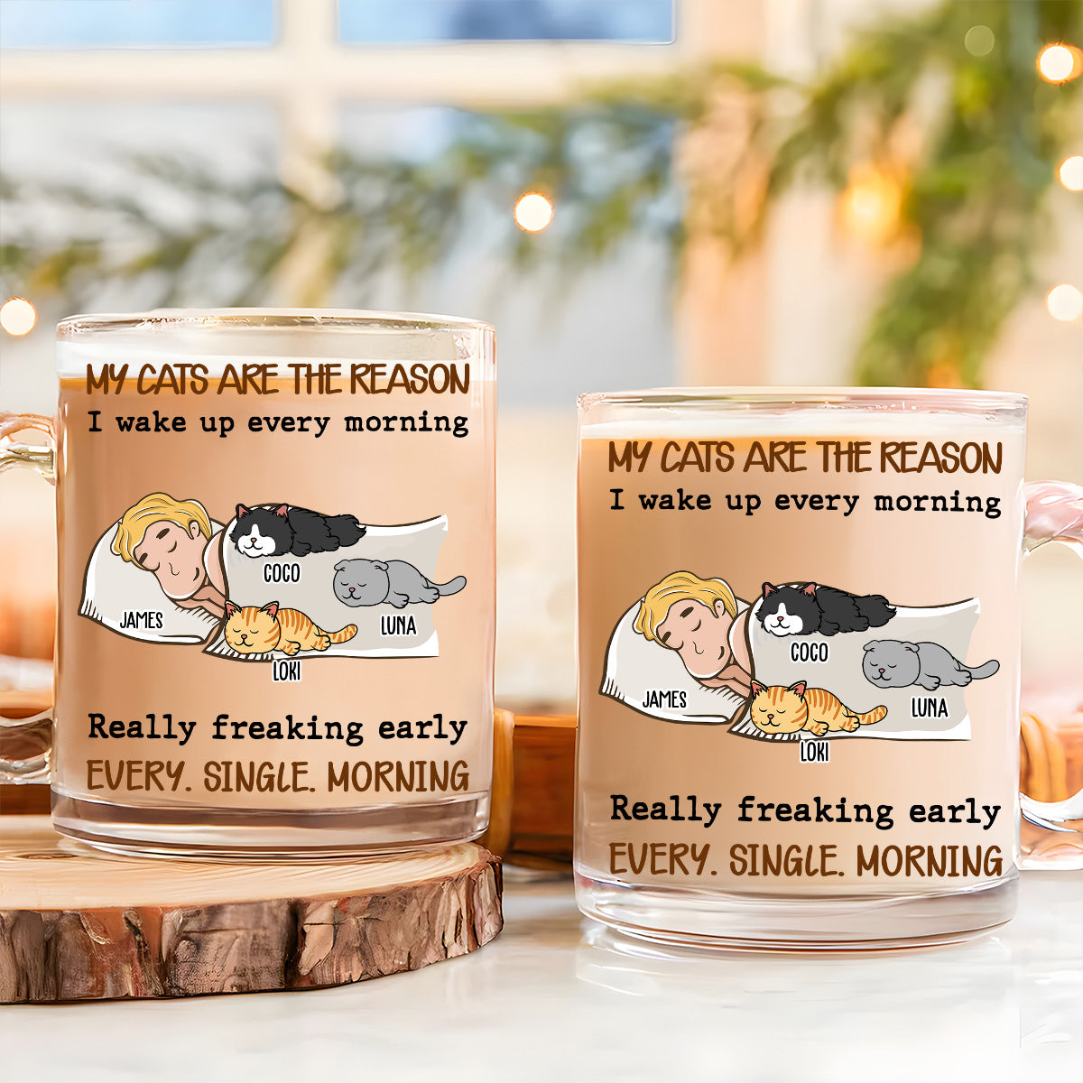 Personalized Custom Glass Mug - The Perfect Way to Wake Up