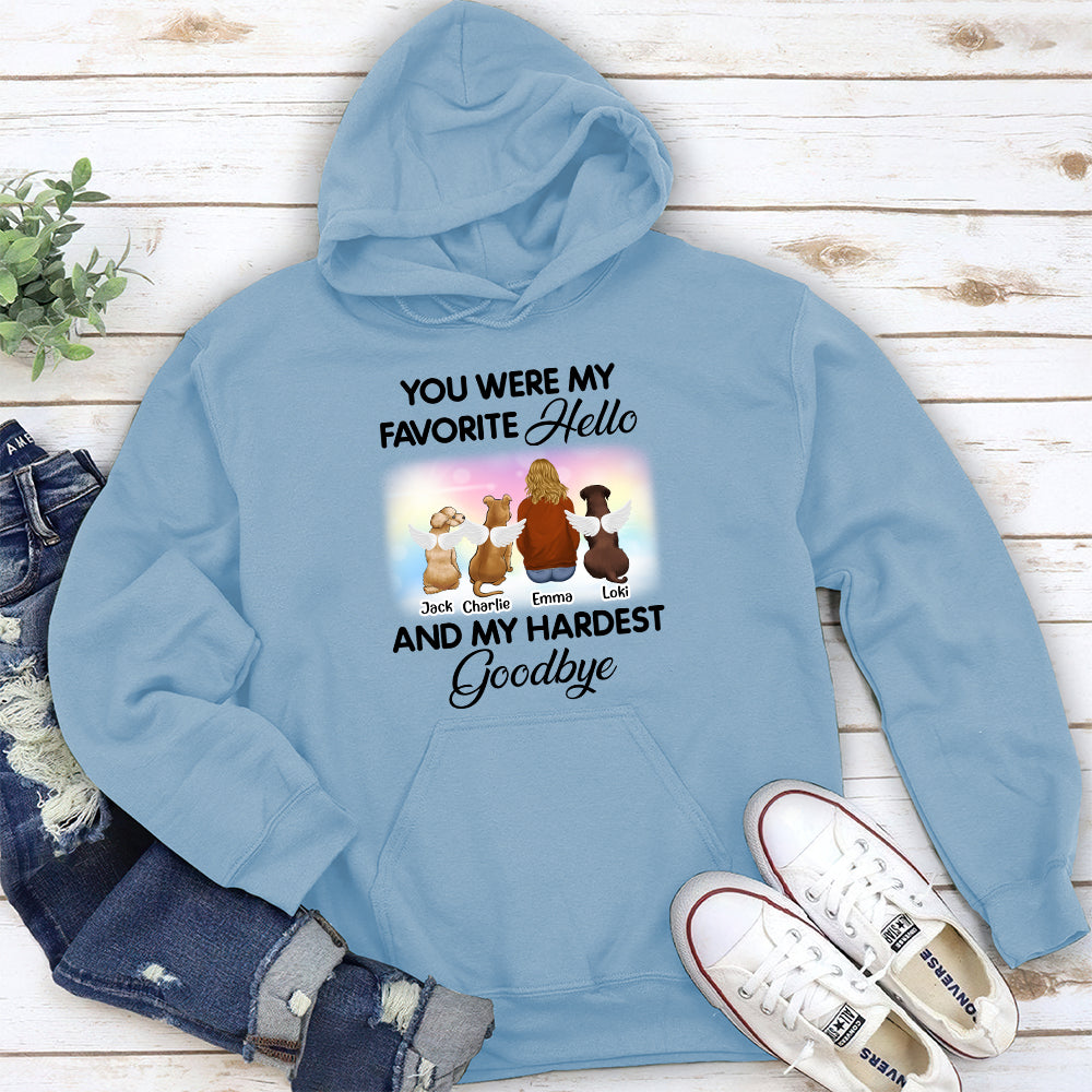 Personalized Custom 'My Favorite Hello' Hoodie for Pet Lovers