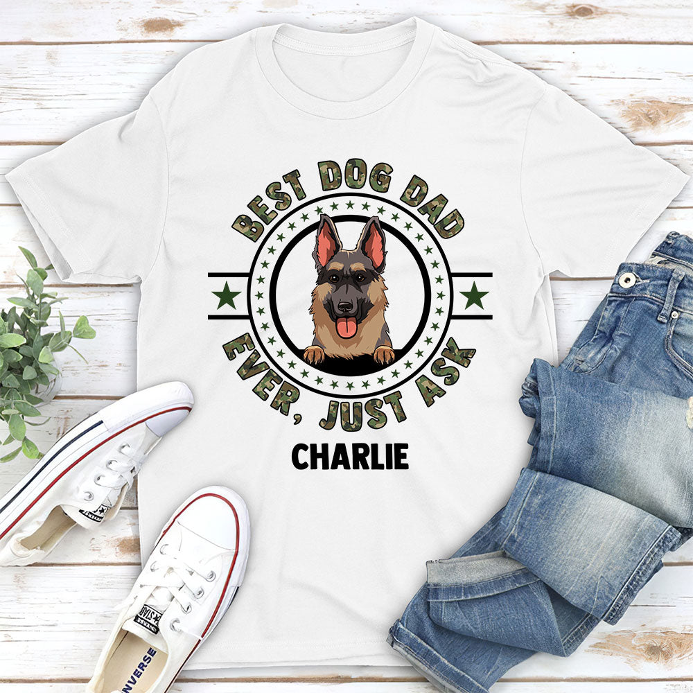 Personalized Unisex Circle Dog Dad T-shirt - Ideal Gift for Pet Lovers