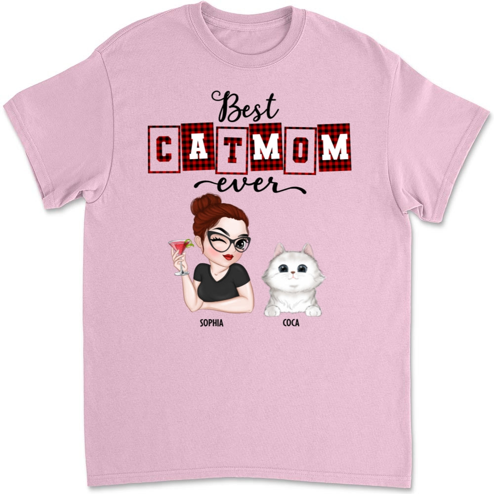 Top-Rated Personalized Unisex Cat Mom of the Year T-shirt