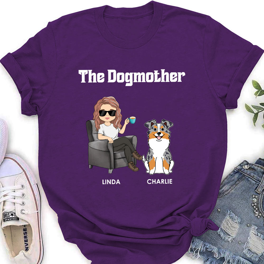 Personalized Custom Women's Cartoon Dog Parents T-shirt - Ideal Gift for Pet Lovers