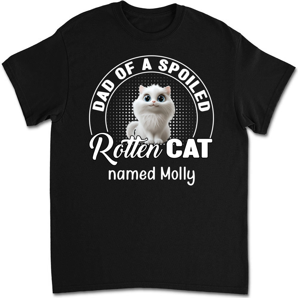 Spoiled Rotten Cat Chibi Cartoon - Customizable Unisex Personalized T - shirt for Pet Lovers