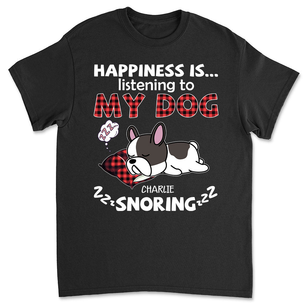 Personalized My Dog Snoring Unisex T-shirt - Ideal Gift for Pet Lovers