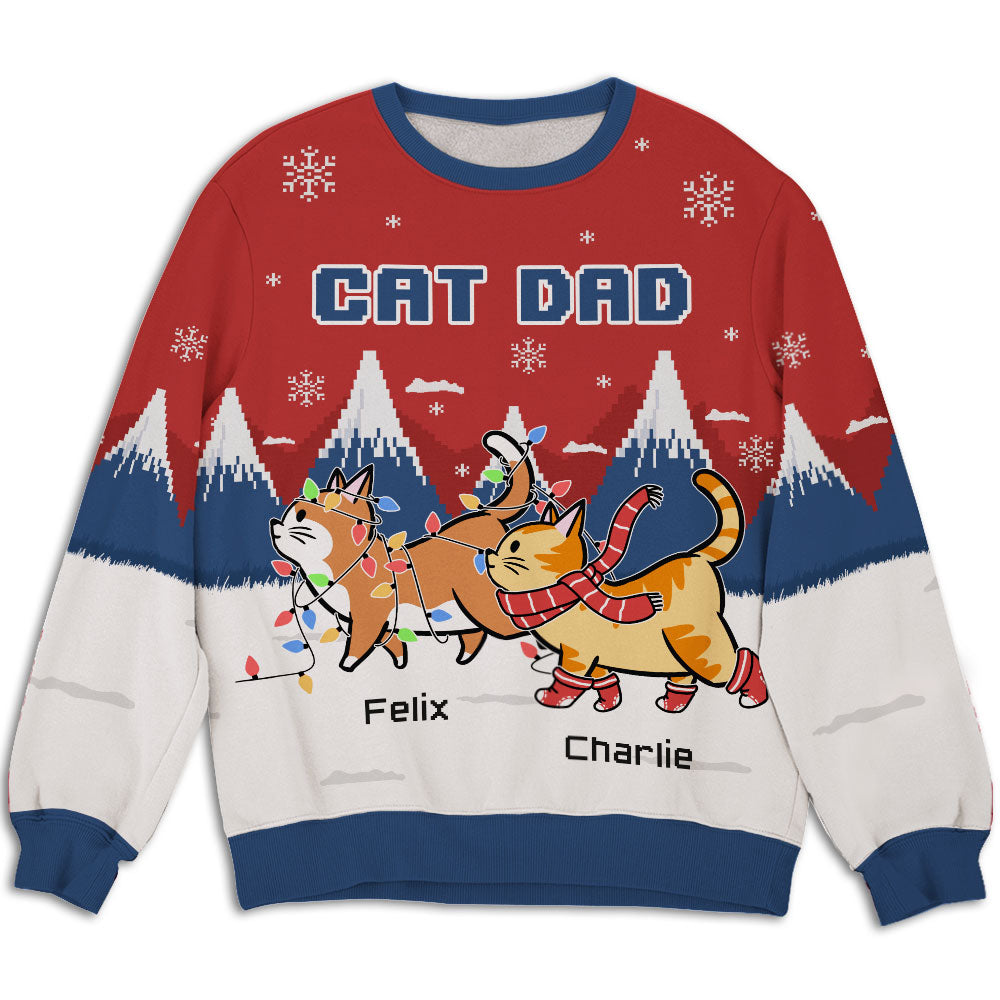 Personalized Forest-Themed All-Over Print Sweatshirt for Parents