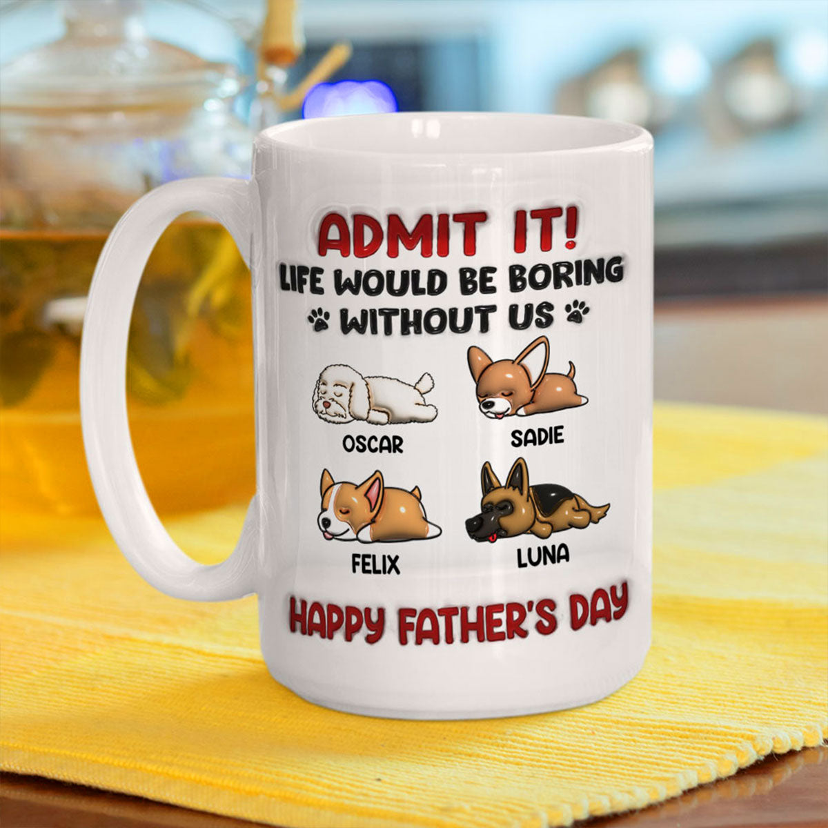 Admit It! Personalized 3D Inflated Effect Custom Ceramic Mug