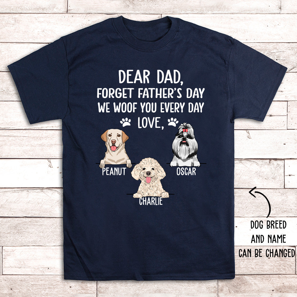 I Woof You - Customizable Premium Unisex Dog Dad T-shirt