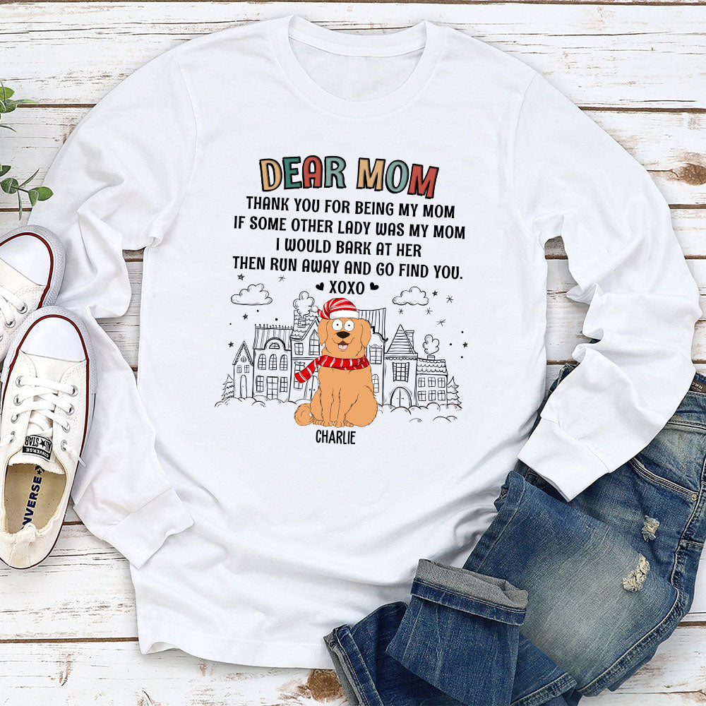 Dear Dad XOXO - Customizable Personalized Long Sleeve T - shirt for Pet Lovers