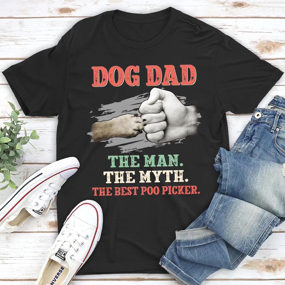 Unique Dog Dad Poo Picker Classic Unisex Cotton T-shirt