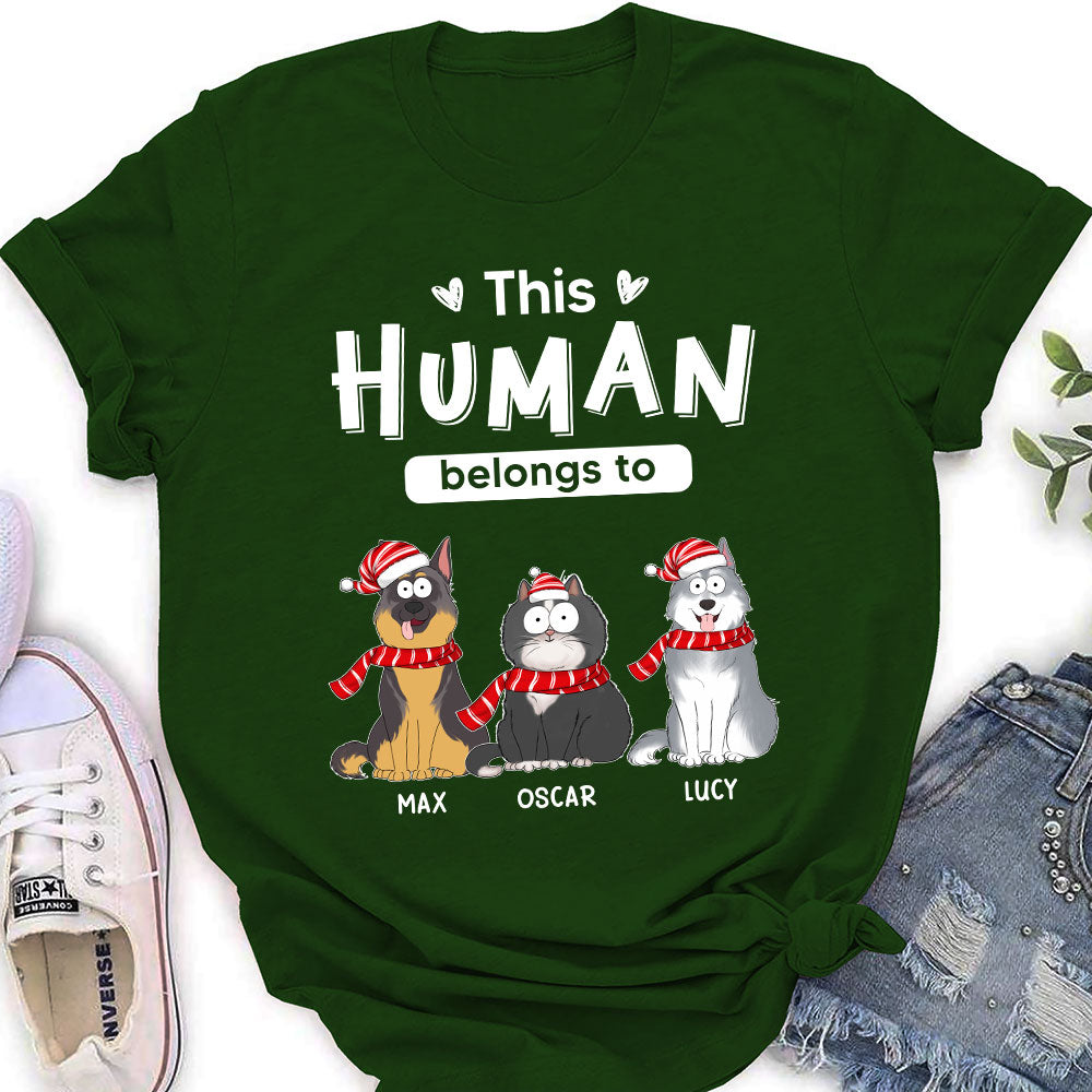 Personalized Christmas Women's T-shirt for Pet Lovers