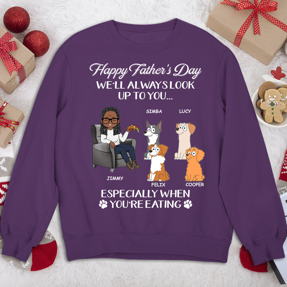 Personalized 'Always Look Up To You Dad' Custom Sweatshirt - Ideal Gift