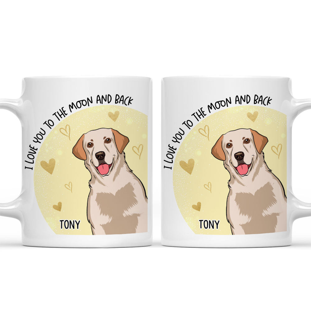 To The Moon - Customizable Personalized Coffee Mug for Pet Lovers