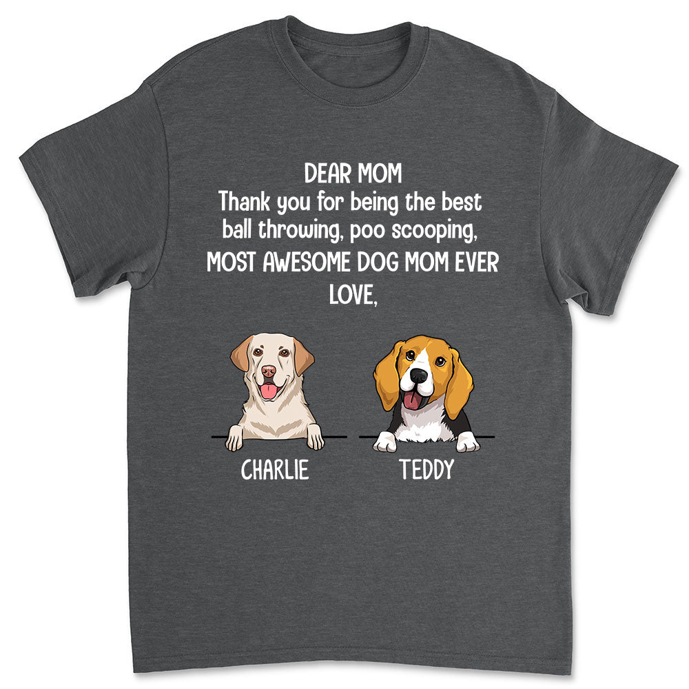 Most Awesome Personalized Custom Unisex Dog Dad/Mom T-shirt