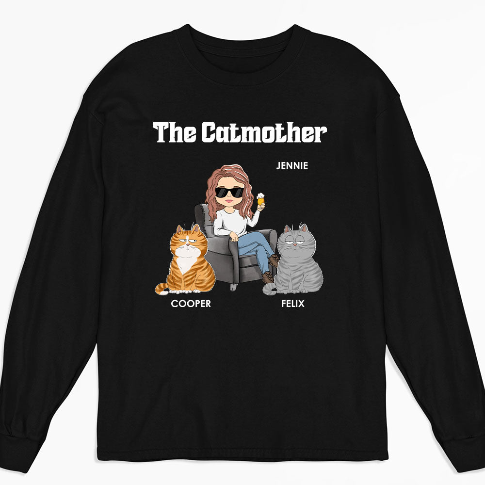 Personalized Custom Cat Mother Long Sleeve T - shirt: Ideal Gift for Pet Lovers