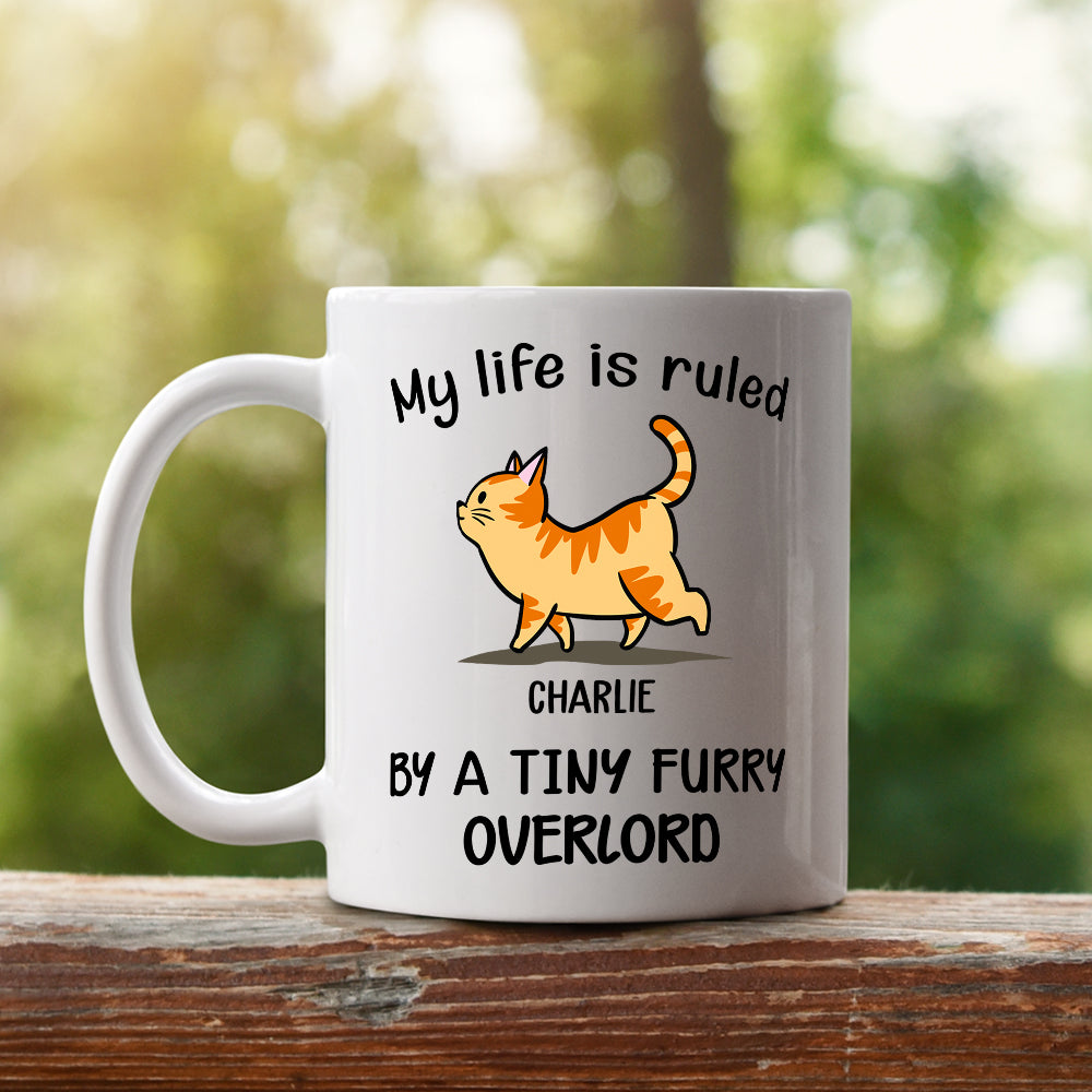 Personalized Custom 'My Life Is Ruled By Cats' Coffee Mug - Ideal Gift for Pet Lovers