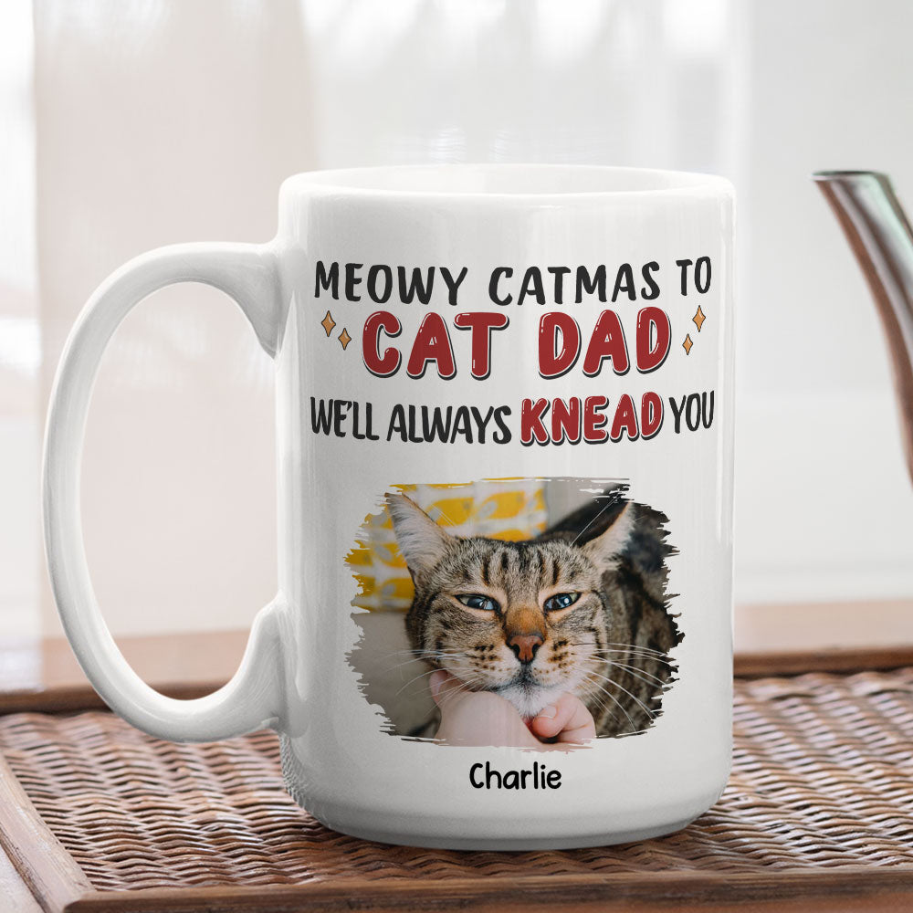 Personalized Custom Coffee Mug with 'I Will Always Knead You' Photo