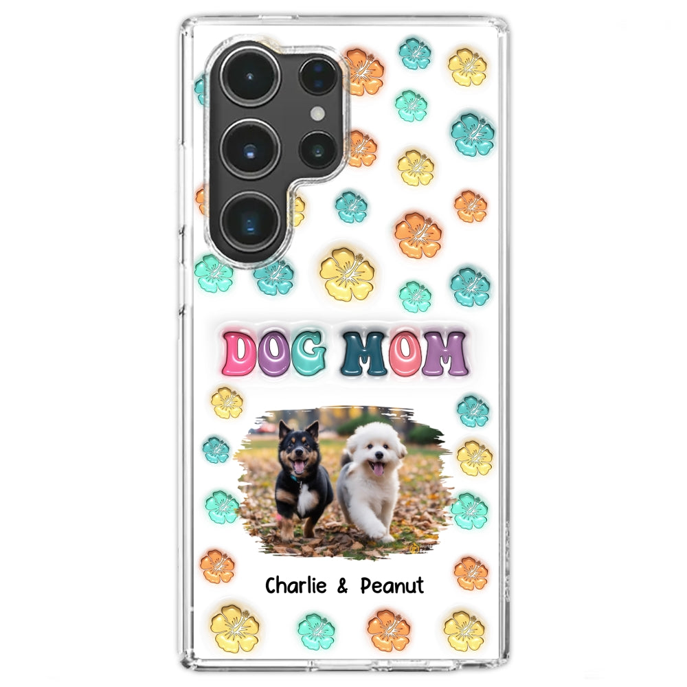 Customizable 3D Inflated Effect Dog Mom Summer Photo Personalized Phone Case