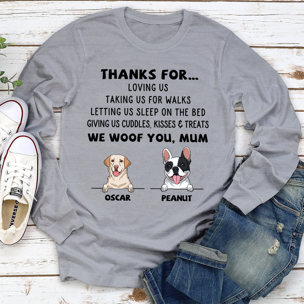 Personalized Dog Appreciation Long Sleeve T - shirt