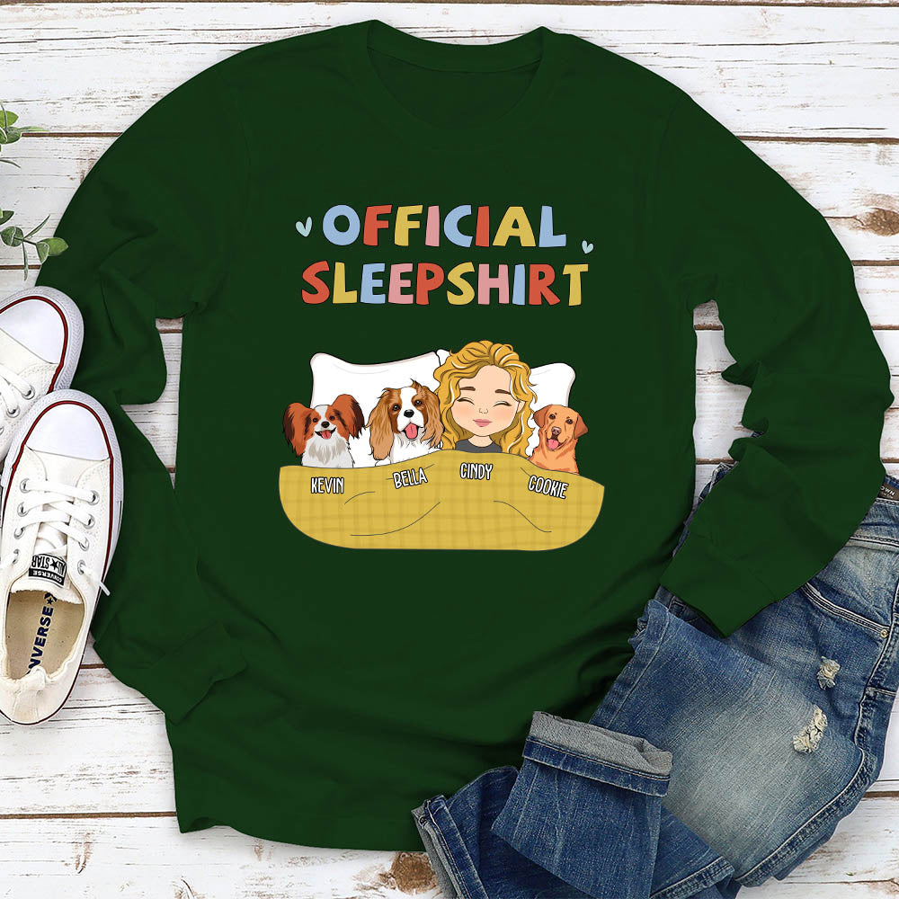 Customizable Happy Sleepshirt - Personalized Long Sleeve T - shirt for Pet Lovers