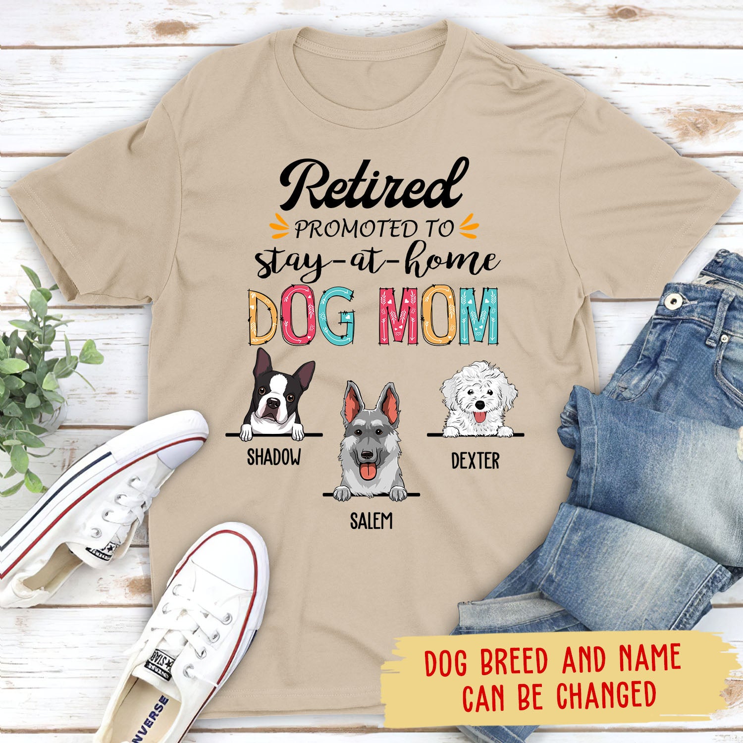 Retired Promoted To - Personalized Custom Unisex Pet Lover T-shirt