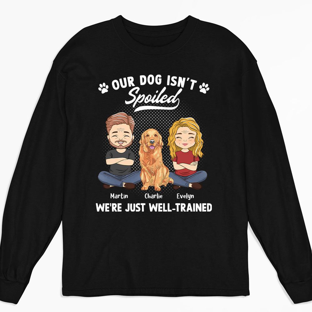 Customizable Spoiled Dog Couple Long Sleeve T - shirt for Pet Lovers