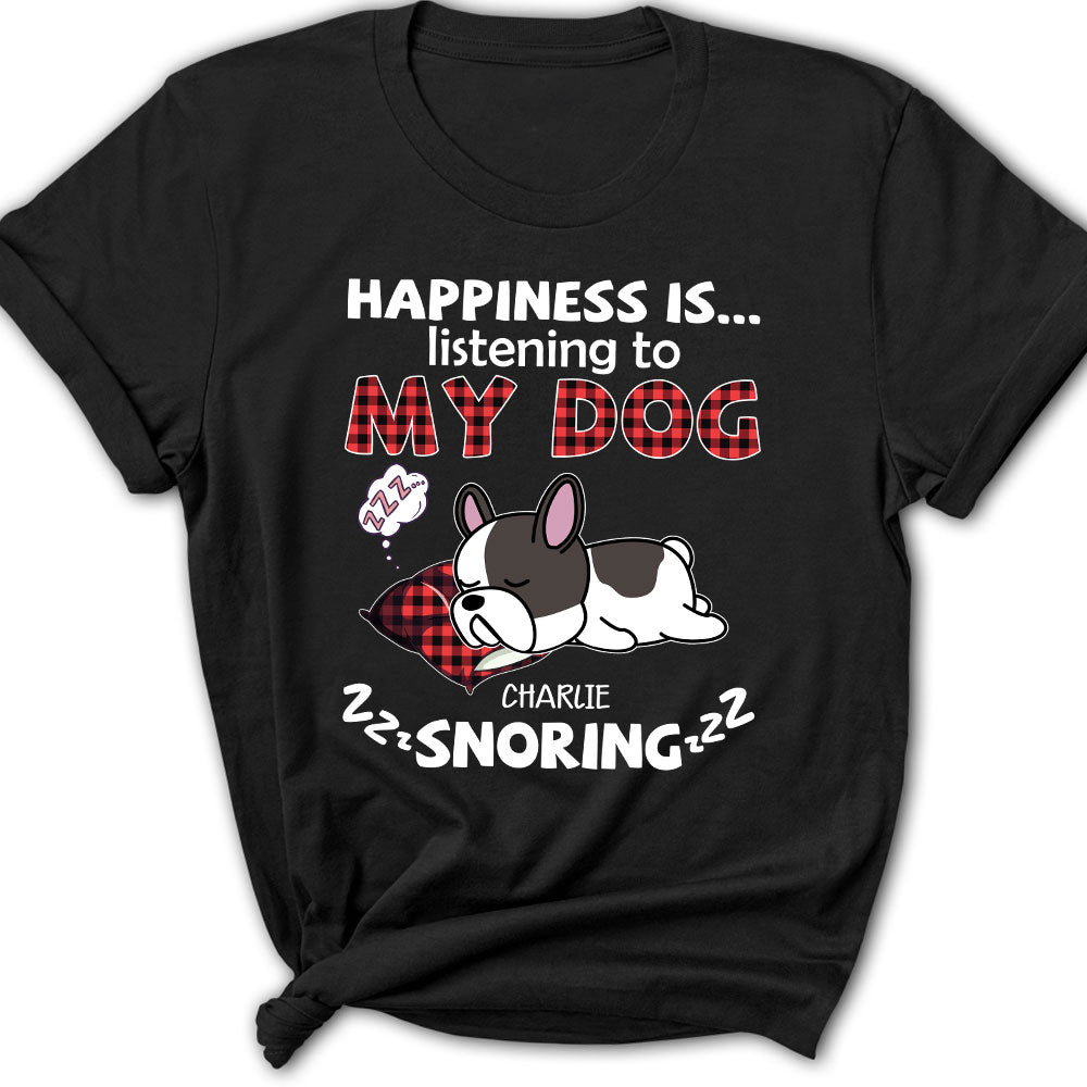 Personalized My Dog Snoring Women's Custom T-shirt - Ideal Gift for Pet Lovers